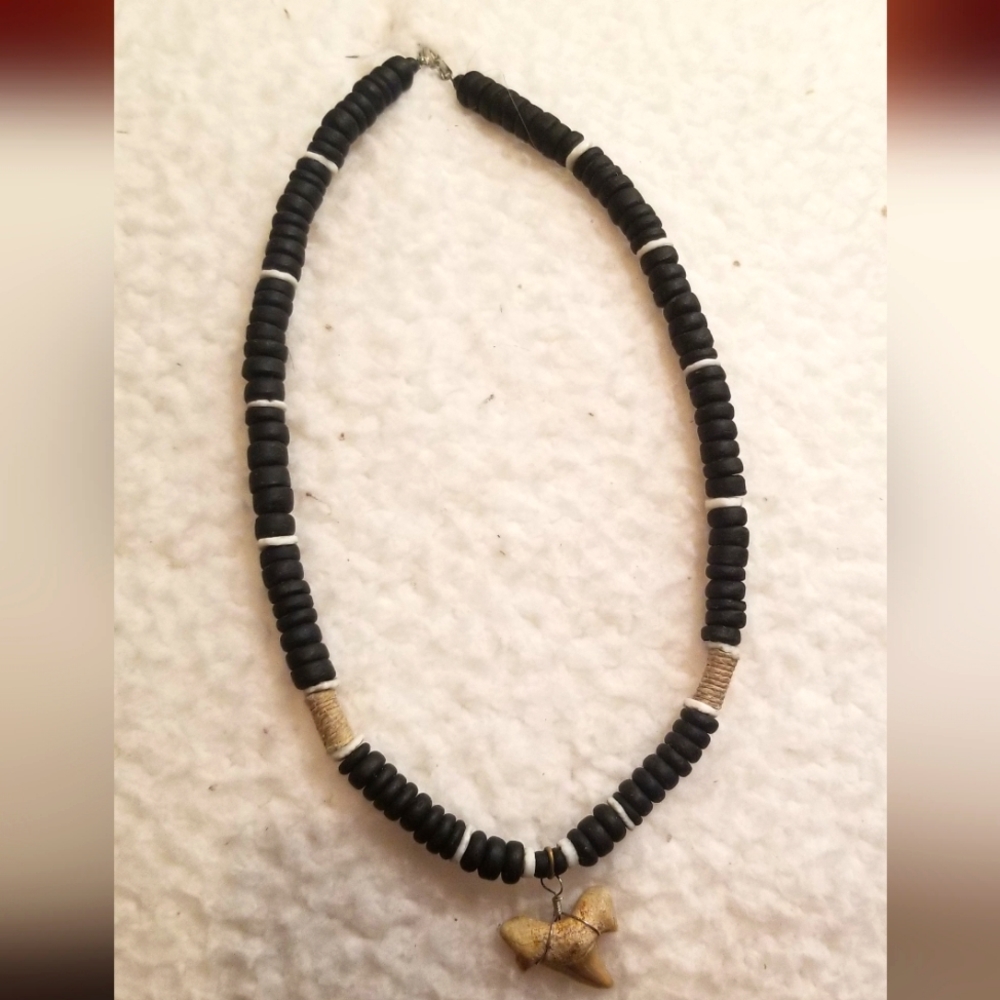 Black beaded necklace